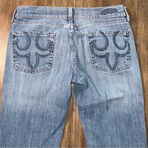 Express DPD Bootcut Jeans Low Rise Y2K Blue - Picture 9 of 10